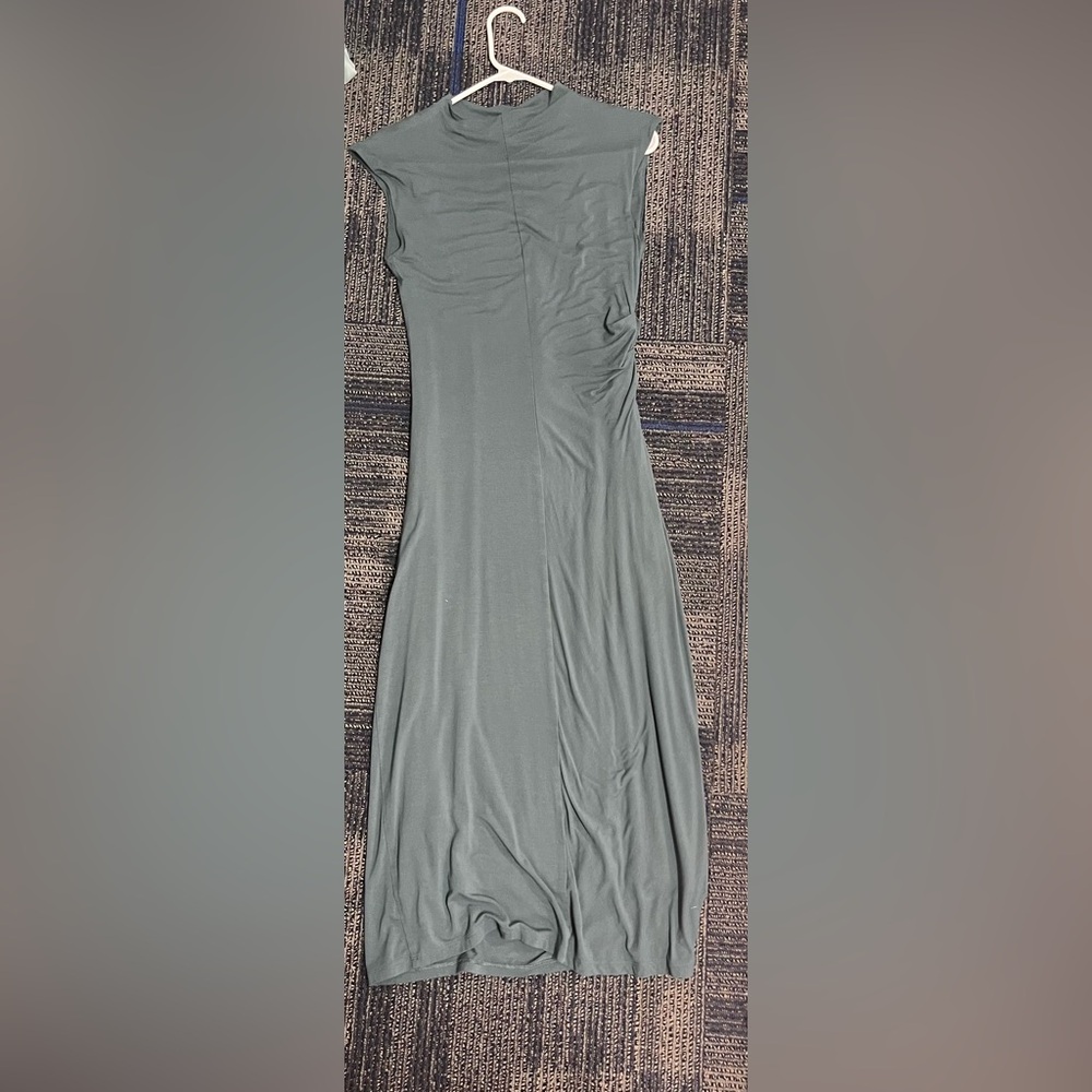 Sleeveless High-Neck Fitted Maxi Dress